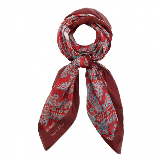 Large Light Red Paisley Scarf