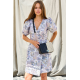 Neva Belt Dress | Lilac Mix