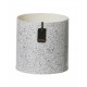 13cm Granite håndmalt potte | White