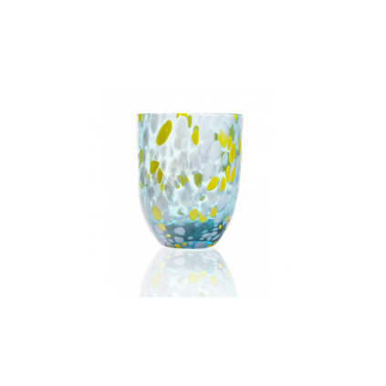 Big Confetti Tumbler | Aqua & Lemon