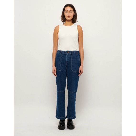 Louise Denim Pants Washed Denim | Denim Blue
