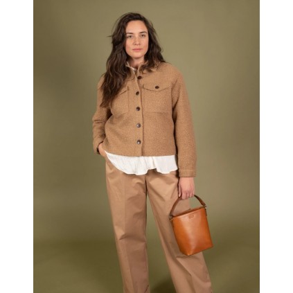 Bobbi Bucket Bag Midium | Classic Leather | Cognac