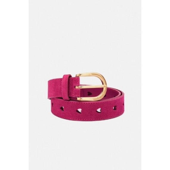 Cut it Out Heart Belt | Aubergine Pink
