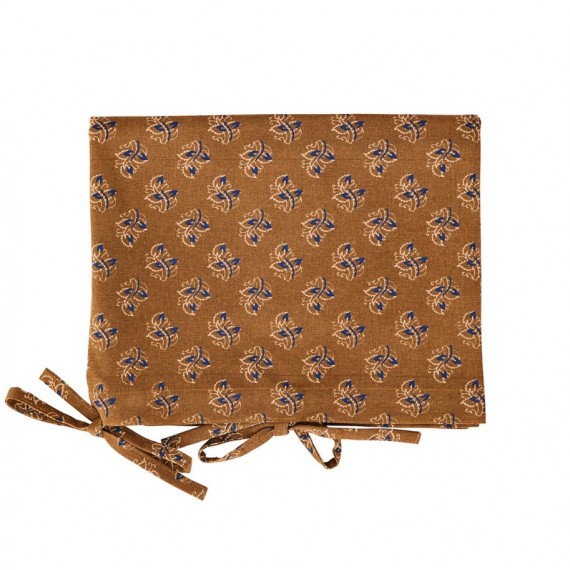 Mattress cover | Hazelnut, blue, cream
