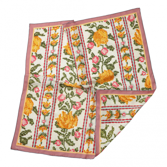 Tapis noir - Classical Yellow Flower Scarf brettet