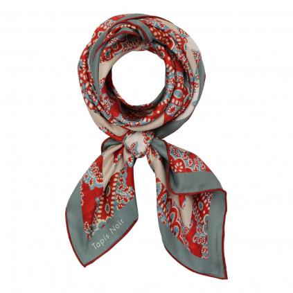 Tapis Noir - Classical Red Paisley Scarf