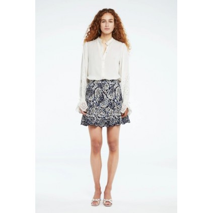 fabienne chapot - Tilly Skirt, Faux Paisley Navy Multi front