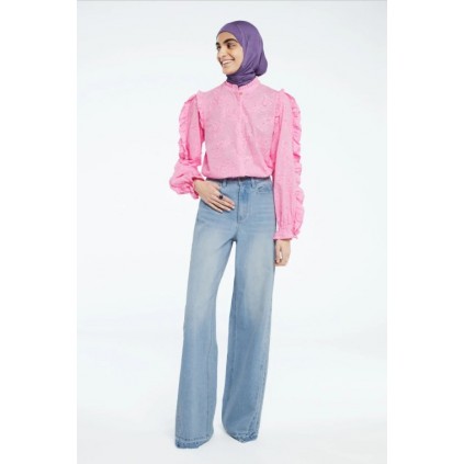 fabienne chapot fien blouse, pink candy front