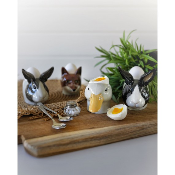 Dutch Rabbit Black & White | Egg Cup