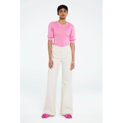 Lillian Short Sleeve Pullover Pink Candy | Pink