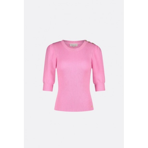 Lillian Short Sleeve Pullover Pink Candy | Pink
