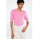 Lillian Short Sleeve Pullover Pink Candy | Pink