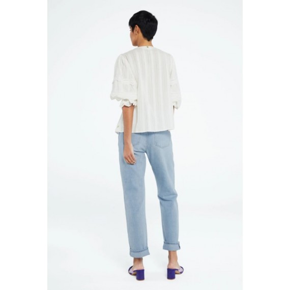 Lucia SS Top Cream White | Cream