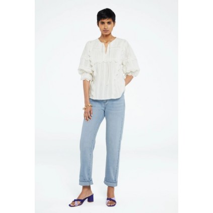 Lucia SS Top Cream White | Cream