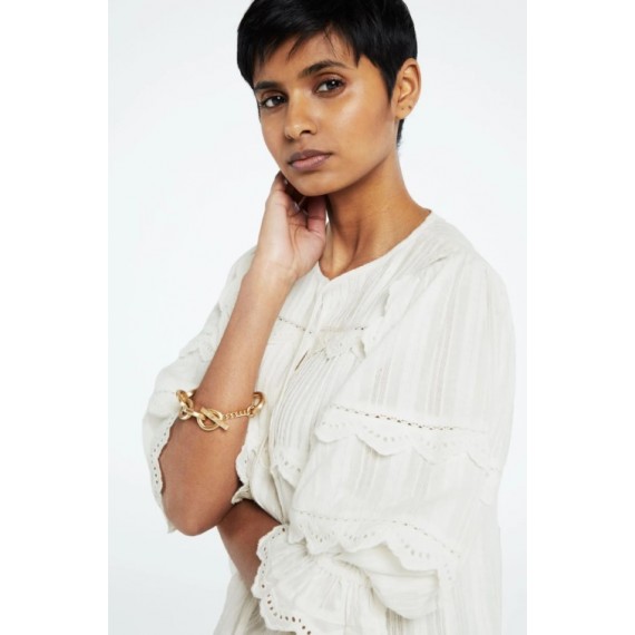 Lucia SS Top Cream White | Cream