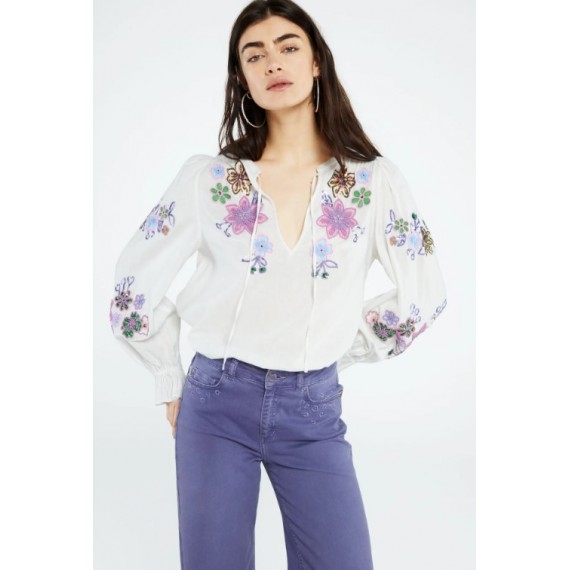 Caroline Top Cream White | Cream