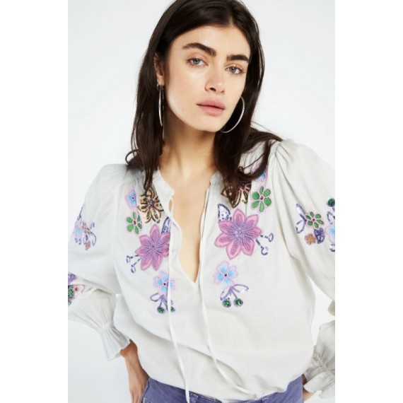 Caroline Top Cream White | Cream