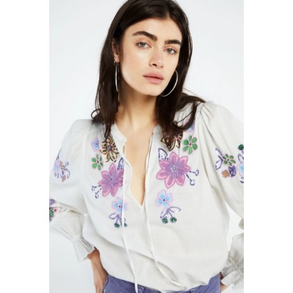 Caroline Top Cream White | Cream
