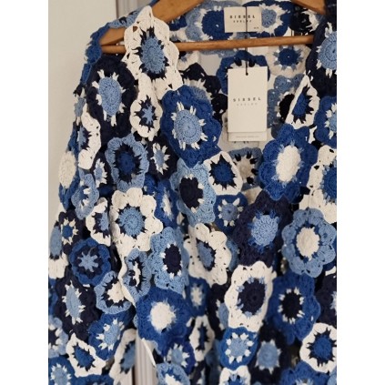 Louisa Crochet Cardigan | Blue Flowers