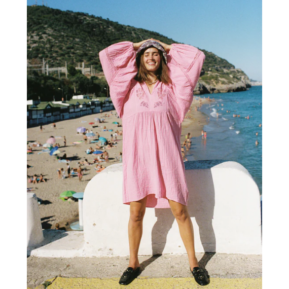 Miranda Organic Cotton Dress | Orchid Smoke