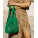 Ivy Macramé Tote Bag | Vivid Green