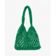 Ivy Macramé Tote Bag | Vivid Green