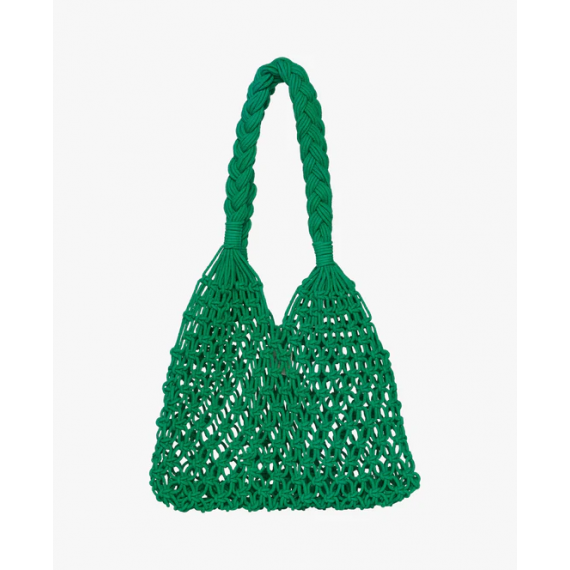 Ivy Macramé Tote Bag | Vivid Green