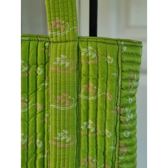 Sophia Silk Tote Bag | Pistachio