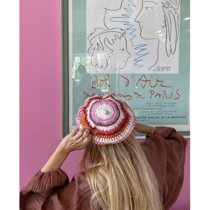 Hailey Crochet Beret | Off-White