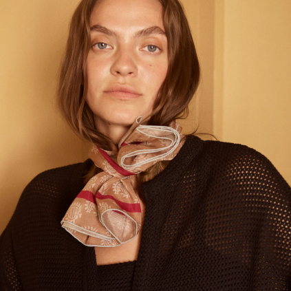Light Golden Sari Scarf