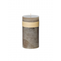 Timber Candle D8x15cm | Taupe